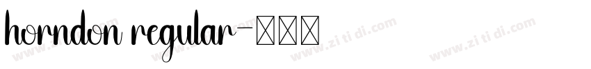 horndon regular字体转换